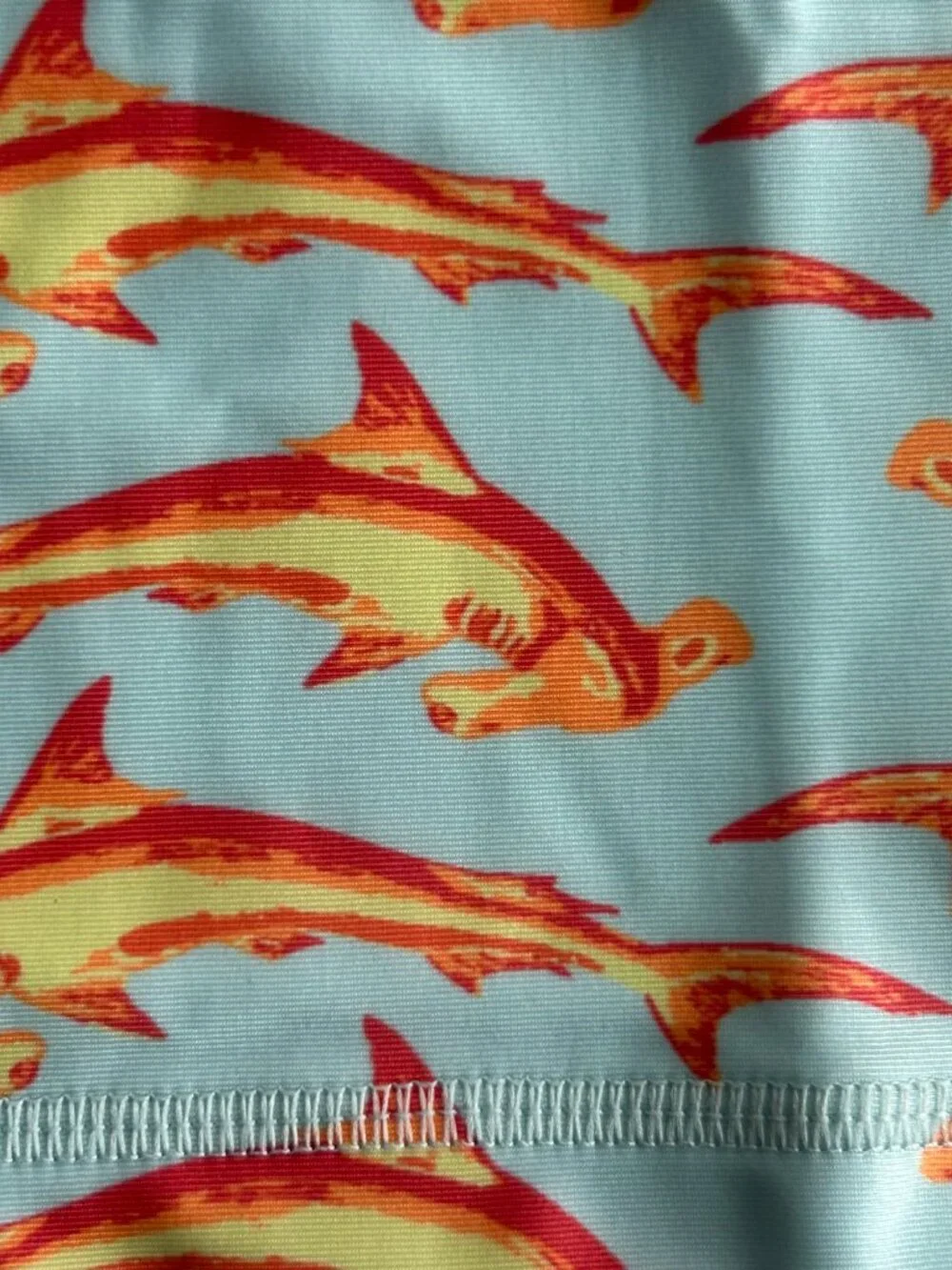 NWT Kate Quinn Shark Rash Guard & Ruffle Swim Suit Set 3-6M UPF 50+